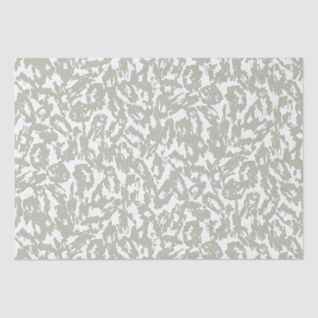 Modern Abstract Light Sage Leopard Print Animal Tissue Paper (Front)