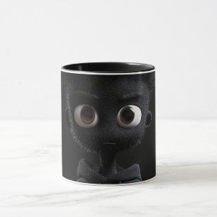 Modern Abstract Line Art Black Mug   Minimalist Co