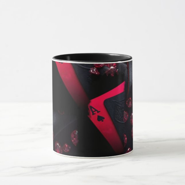 Modern Abstract Line Art Black Mug | Minimalist Co (Center)
