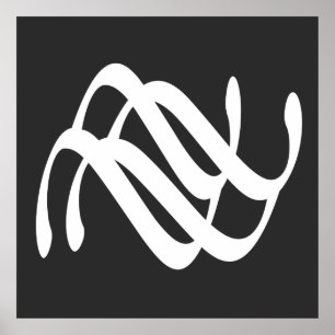 modern abstract line art poster