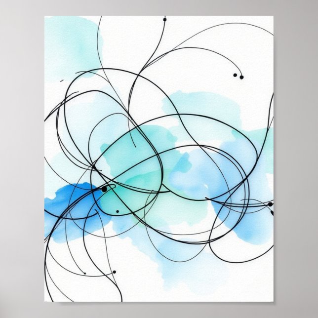 Modern Abstract Line Art Wall Prints Set of 3 (Front)