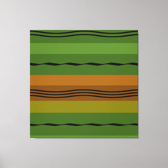 modern abstract line pattern canvas print (Front)