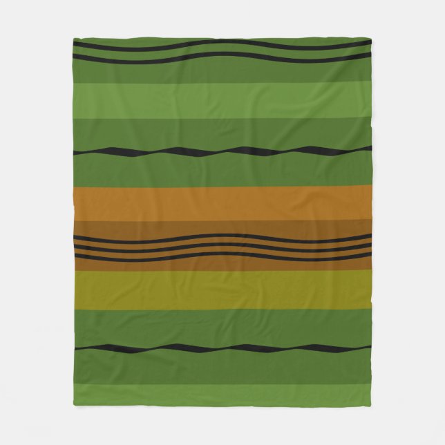 modern abstract line pattern fleece blanket (Front)