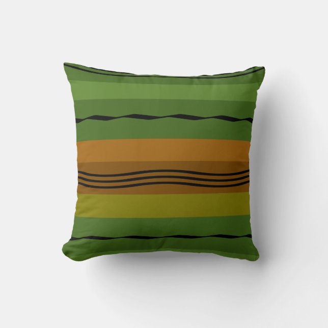modern abstract line pattern throw pillow (Front)