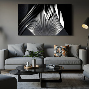 Modern Abstract Lines 3D Architecture Canvas Print