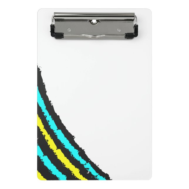 Modern Abstract Lines Personalized Mini Clipboard (Front)