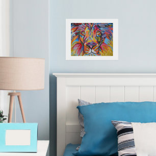 Modern Abstract Lion Foil Prints