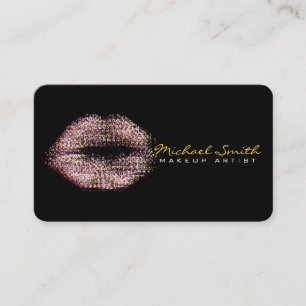 Modern Abstract Lips Makeup Artist #53 Business Card