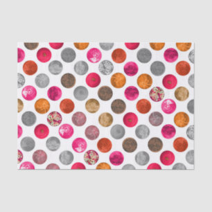 Modern Abstract Magenta Orange Geo Spheres Tissue Paper