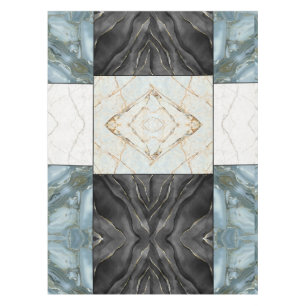 Modern Abstract Marble Agate Geometric Block Tablecloth