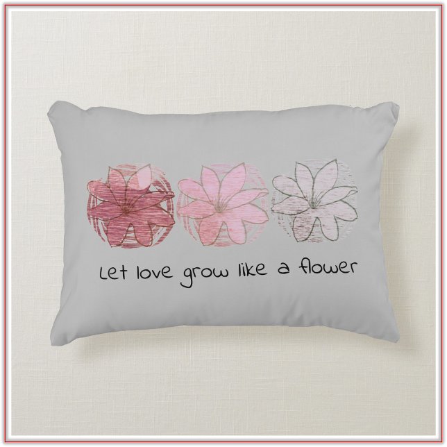 Modern Abstract Mauve and Grey Floral Accent Pillow (Creator Uploaded)