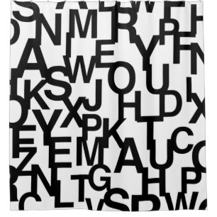 Modern, abstract, messy pattern with letters