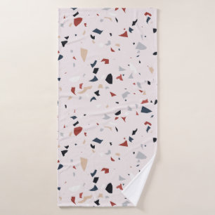 Modern Abstract Mid Century Terrazzo Pattern Bath Towel