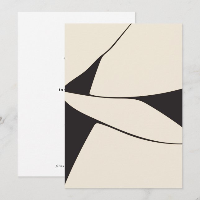 Modern Abstract Minimalism Japandi Style Wedding Save The Date (Front/Back)