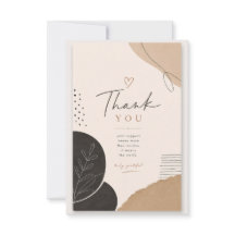 Modern Abstract Minimalist Thank You Card