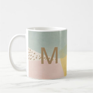 Modern Abstract Monogram Colourful Coffee Mug