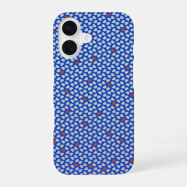 Modern abstract mosaic geometric pattern 1293 iPhone 16 case (Back)