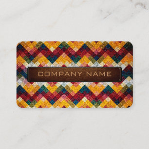 Modern Abstract Mosaic Leather Look #32 Business Card
