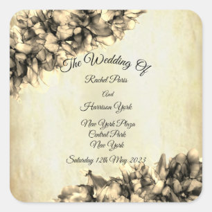 Modern Abstract Natural Elegant Haze wedding      Square Sticker
