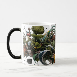 Modern Abstract Nature Burst – Vibrant Morphing  Magic Mug