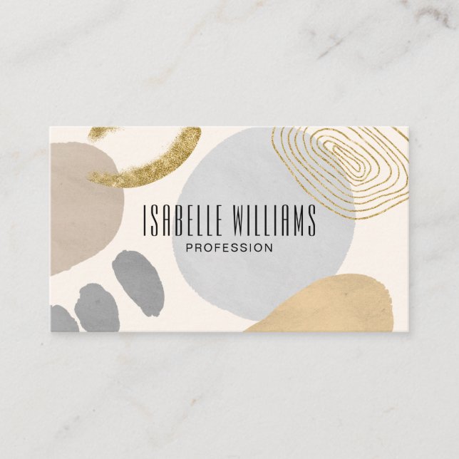 Modern Abstract Neutral Business Card (Front)