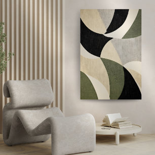Modern Abstract Neutral Grey and Tan  Canvas Print
