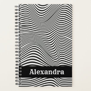 Modern Abstract Optical Illusion Personalized Planner