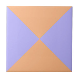 Modern Abstract Orange  Purple Geometric Triangle  Tile