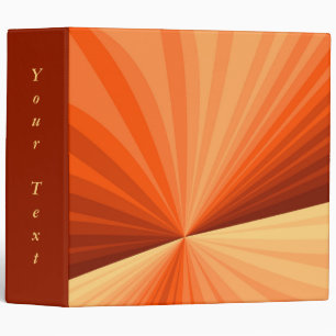 Modern Abstract Orange Red Vanilla Fractal Text Binder