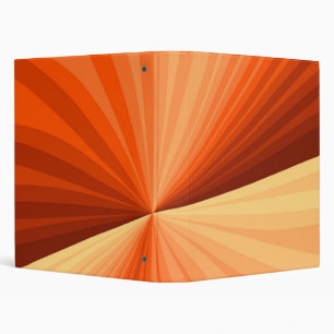 Modern Abstract Orange Red Vanilla Graphic Fractal Binder