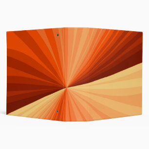 Modern Abstract Orange Red Vanilla Graphic Fractal Binder
