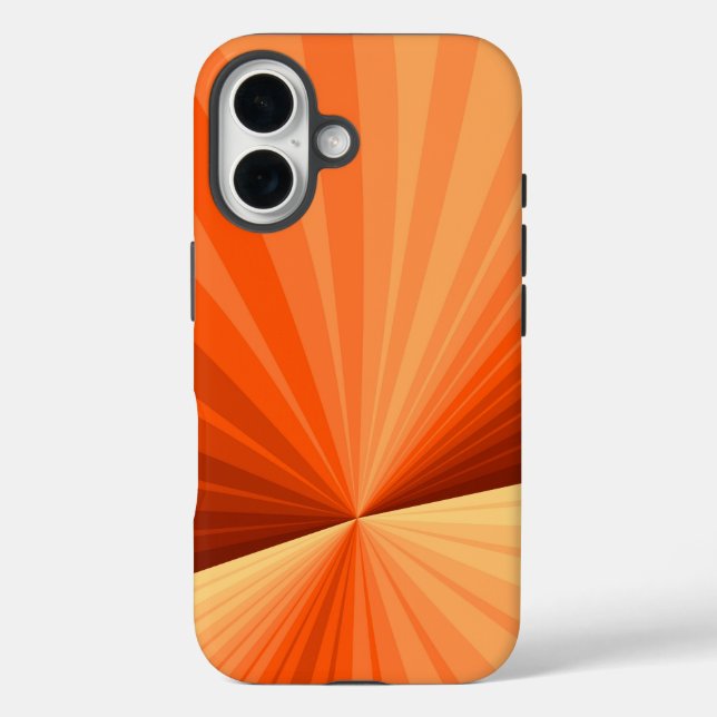 Modern Abstract Orange Red Vanilla Graphic Fractal Case-Mate iPhone Case (Back)