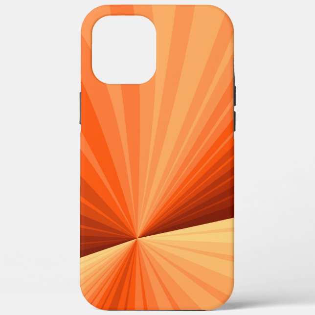Modern Abstract Orange Red Vanilla Graphic Fractal Case-Mate iPhone Case (Back)