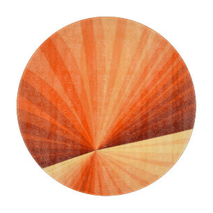 Modern Abstract Orange Red Vanilla Graphic Fractal Cutting Board