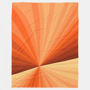 Modern Abstract Orange Red Vanilla Graphic Fractal Fleece Blanket
