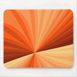 Modern Abstract Orange Red Vanilla Graphic Fractal Mouse Pad