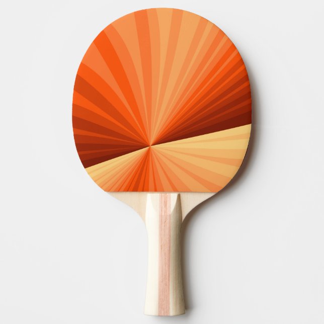 Modern Abstract Orange Red Vanilla Graphic Fractal Ping Pong Paddle (Front)