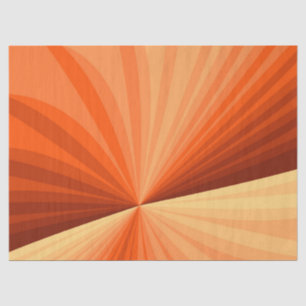 Modern Abstract Orange Red Vanilla Graphic Fractal Tissue Paper