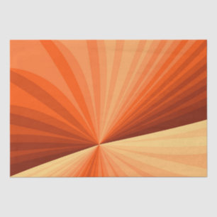 Modern Abstract Orange Red Vanilla Graphic Fractal Tissue Paper