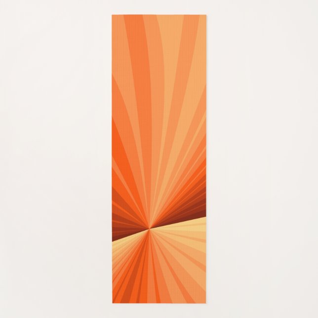 Modern Abstract Orange Red Vanilla Graphic Fractal Yoga Mat (Front)