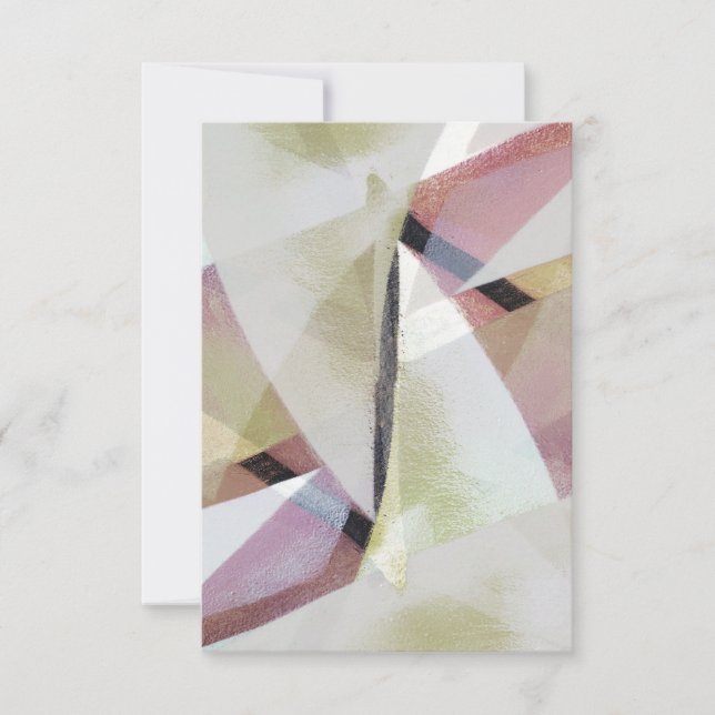 Modern Abstract Paint Blank Greeting Card (Front)