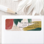 Modern Abstract Paint | Christmas Return Address<br><div class="desc">Featuring beautiful abstract paint brush strokes. Modern colour palette and gold accents makes these labels vintage feeling with a modern flair. Classic earth tones of stunning copper tone and dark green are perfect for the holidays. You’re getting ready to send out a bunch of letters, mailers, or invitations and you...</div>