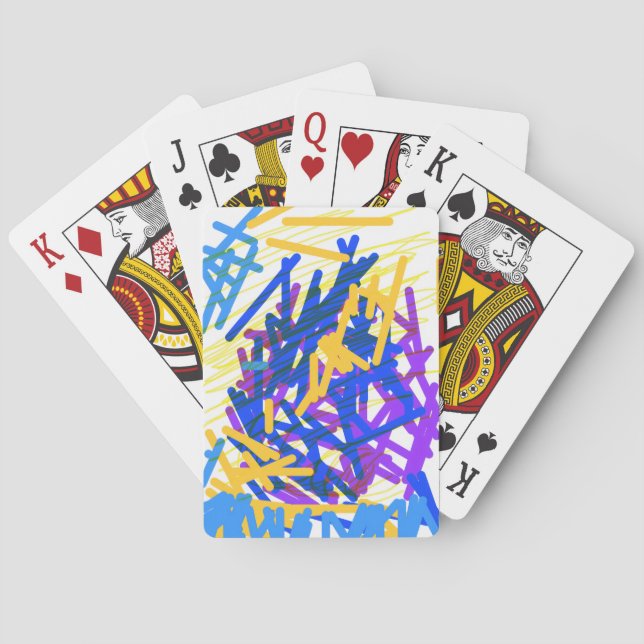 Modern Abstract Paint Splash Classic Playing Cards (Back)