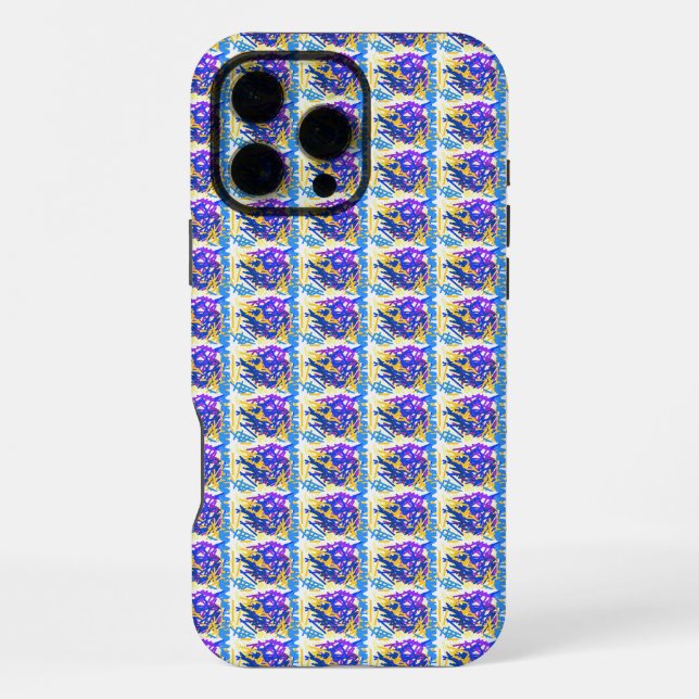Modern Abstract Paint Splash iPhone Case (Back)