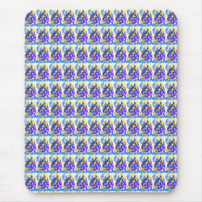 Modern Abstract Paint Splash Mousepad (Front)