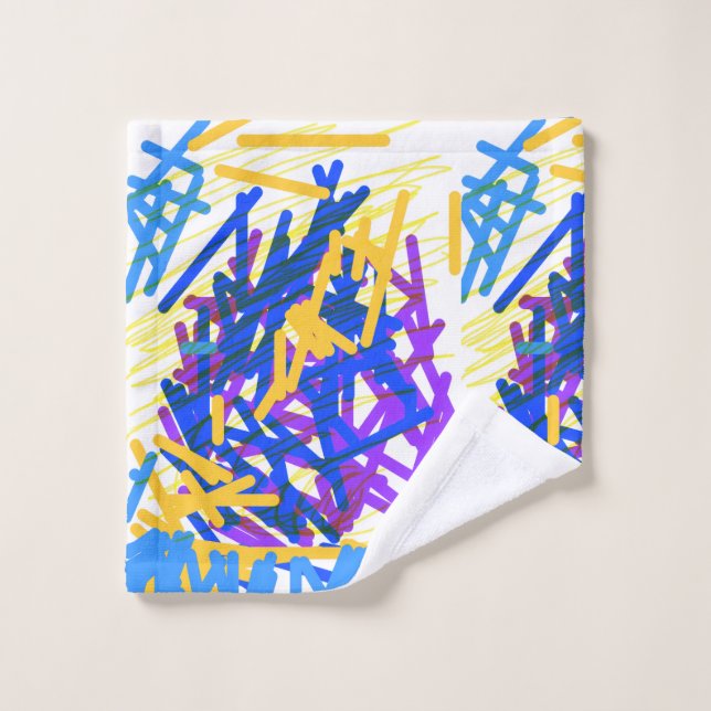 Modern Abstract Paint Splash  Wash Cloth (Wash Cloth)