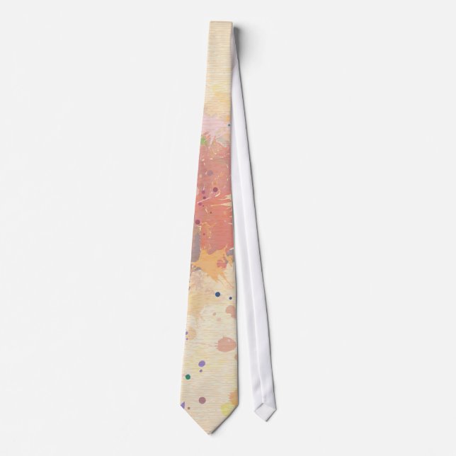 Modern Abstract Paint Splashes Tie (Front)