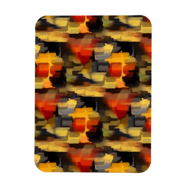 Modern Abstract Paint Squares Magnet (Vertical)
