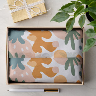 Modern Abstract Paint Strokes Pattern Tissue Paper
