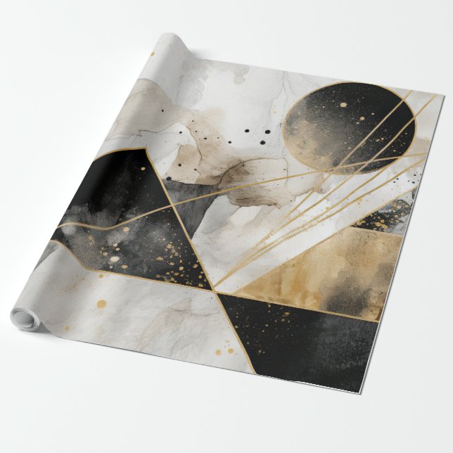 Modern abstract painted background wrapping paper (Unrolled)